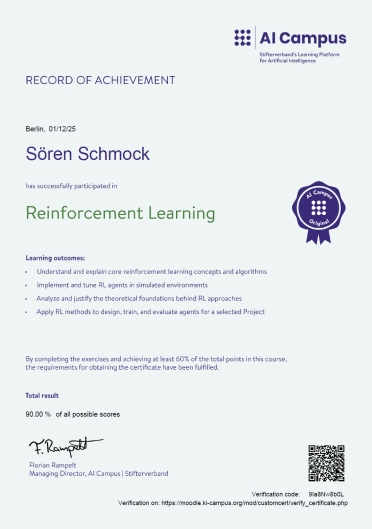 Reinforcement Learning